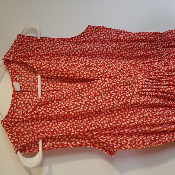 Orange floral print dress - Picture 2 of 6